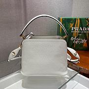 Prada Matinee Handbag White 1BA286 Size 21 x 16.5 x 9.5 cm - 2