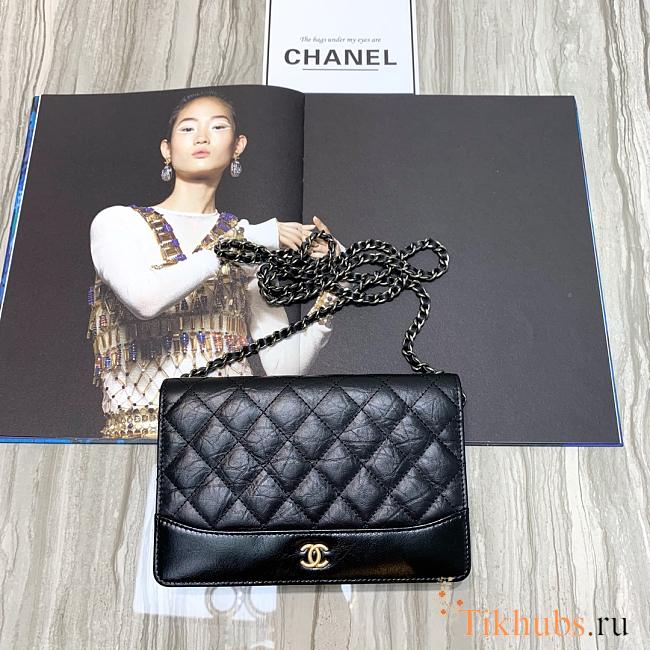 Chanel Woc Calfskin Chain Bag Black 88615 Size 19 x 13.5 x 3.5 cm - 1