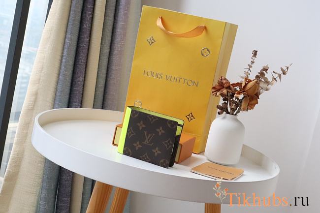 Louis Vuitton Multiple Wallet Yellow M80781 Size 11.5 x 9 x 1.5 cm - 1