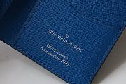 Louis Vuitton Pocket Organizer Wallet Blue M80798 Size 8 x 11 x 1 cm - 3