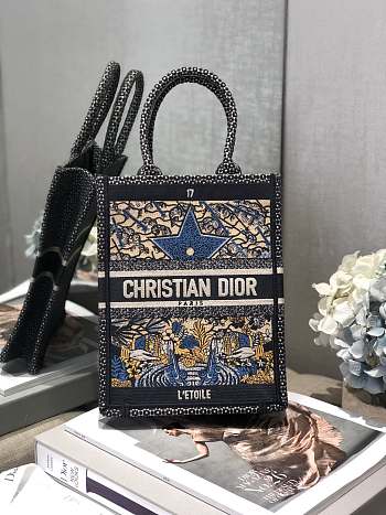 Dior Mini Book Tote Vertical Tarot Card 02 0680 Size 20 x 9 cm