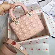 Lady Dior Nude Pink Lambskin Size 20 x 17 x 9 cm - 5