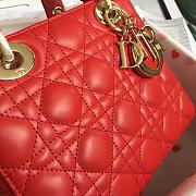 Lady Dior Red Gold Lambskin Size 20 x 17 x 9 cm - 4