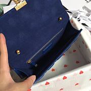 Dior Dioraddict Lambskin Flap Handbag Blue Size 24 x 16 x 8 cm - 5