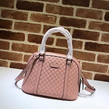 Gucci Microguccissima Bag Black Leather Pink 449654 Size 24 x 19 x 13 cm