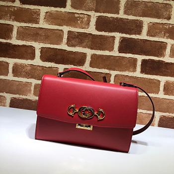 Gucci Small Zumi Shoulder Bag Red 576388 Size 24 x 16 x 4.5 cm