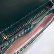 Gucci Arli Shoulder Bag In Vintage Bordeaux Green 550126 Size 26.5 x 20 x 4 cm - 5