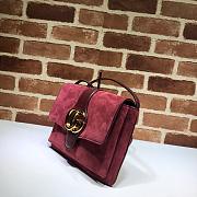 Gucci Arli Shoulder Bag In Vintage Bordeaux Wine Red Matte 550126 Size 26.5 x 20 x 4 cm - 3