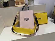 Fendi Small Pink Leather Tote Bag Size 25 x 19 x 8 cm - 1