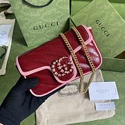 Gucci GG Marmont Red 574969 Size 16.5 x 10.2 x 5.1 cm - 1