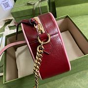 Gucci GG Marmont Small Matelassé Shoulder Bag Red 447632 Size 24 x 13 x 7 cm - 5