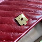 Gucci GG Marmont Small Shoulder Bag Matelassé Red 443497 Size 26 x 15 x 7 cm - 6