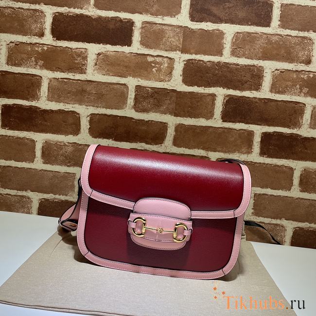 Gucci Horsebit 1955 Shoulder Bag Red 602204 Size 25 x 18 x 8 cm - 1