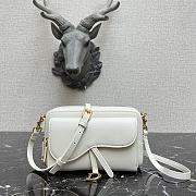 Dior Caro Clutch White 9238 Size 19 x 10.5 x 5 cm - 1