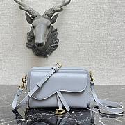 Dior Caro Clutch Light Blue 9238 Size 19 x 10.5 x 5 cm - 1