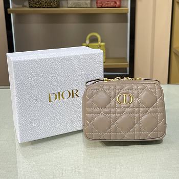 Dior Caro Zipper Clutch Pink Size 15 x 10.5 x 4 cm