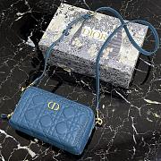 Dior Caro Blue 9237 Size 19 × 10.5 × 5 cm - 3