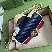 Gucci Marmont Red/Blue Apricot 583571 Size 21 x 15.5 x 8 cm - 4