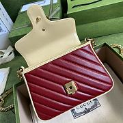 Gucci Marmont Red/Blue Apricot 583571 Size 21 x 15.5 x 8 cm - 3