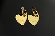 Versace peach heart earrings  - 4