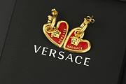 Versace peach heart earrings  - 6