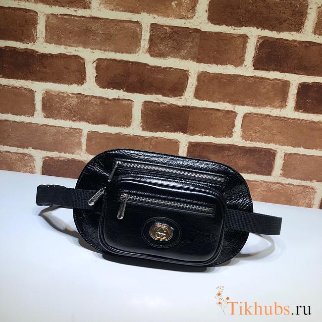 Gucci GG Original Leather Belt Bag Black 575857 Size 24.5 x 14.5 x 3 cm - 1