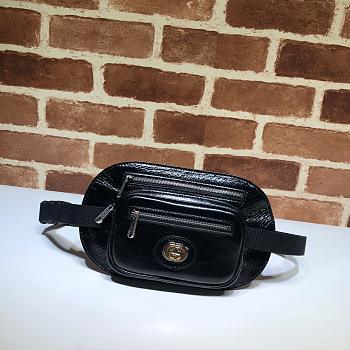 Gucci GG Original Leather Belt Bag Black 575857 Size 24.5 x 14.5 x 3 cm