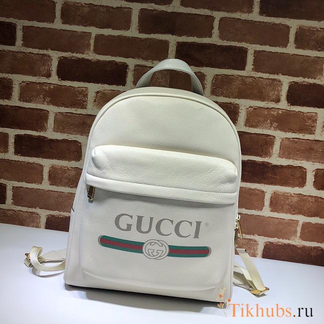 Gucci Men's Backpack Vintage Logo White Bag 547834 Size 32 x 41 x 18 cm - 1