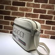 Gucci Men's Leather Cross-body Messenger Shoulder Bag In White 523589 Size 33.5 x 23.5 x 9.5 cm - 3