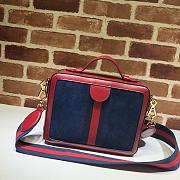 Gucci Small Shoulder Bag Red Suede 550622 Size 25 x 20 x 7.5 cm - 4