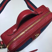 Gucci Small Shoulder Bag Red Suede 550622 Size 25 x 20 x 7.5 cm - 2