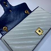 GG Marmont Shoulder Bag White With Blue 443497 Size 26x15x7 cm - 4