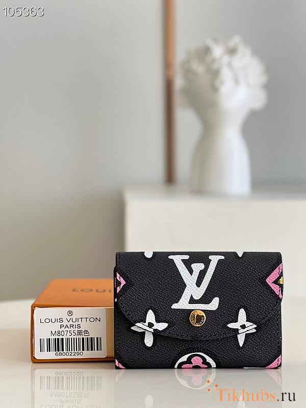 LV Coin Purse Wild at Heart Black M80755 Size 11 x 8 x 2.5 cm - 1