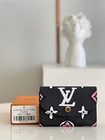 LV Coin Purse Wild at Heart Black M80755 Size 11 x 8 x 2.5 cm