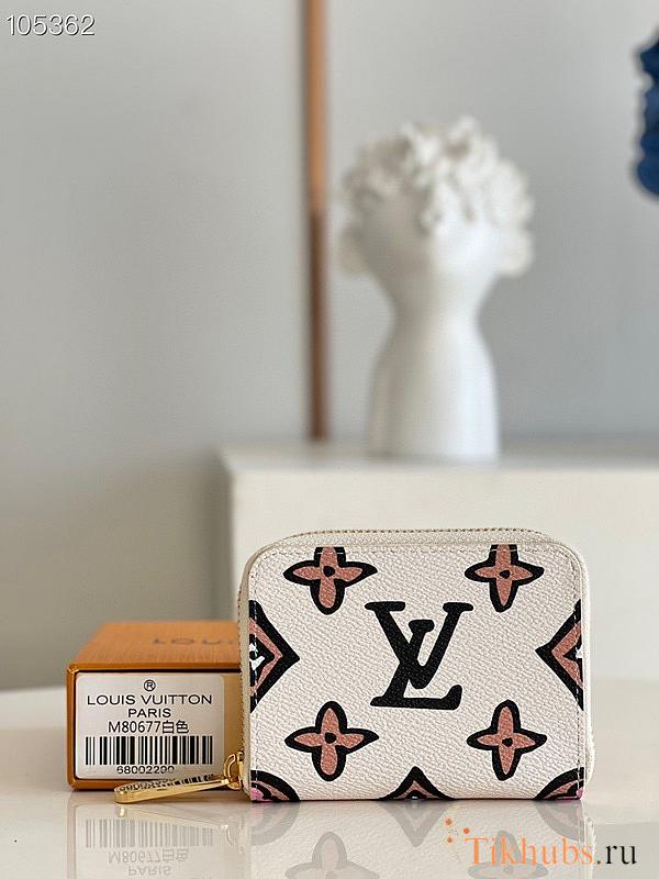 LV Coin Purse Wild at Heart White M80677 Size 11 x 8 x 2.5 cm - 1