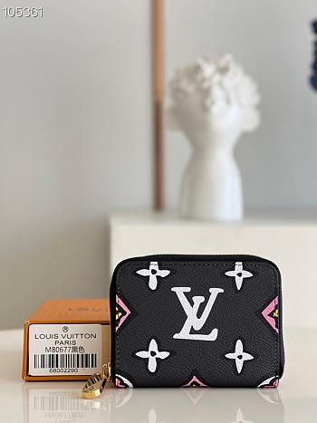 LV Coin Purse Wild at Heart Black M80677 Size 11 x 8 x 2.5 cm