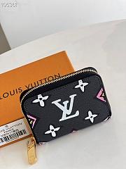 LV Coin Purse Wild at Heart Black M80677 Size 11 x 8 x 2.5 cm - 4