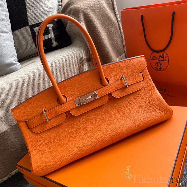 Hermes Shoulder Birkin Orange 42cm  - 1