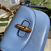 Gucci Mini Top Handle Bag In Blue Leather 686864 Size 17 x 12 x 7.5 cm - 6