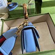 Gucci Mini Top Handle Bag In Blue Leather 686864 Size 17 x 12 x 7.5 cm - 5