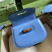 Gucci Mini Top Handle Bag In Blue Leather 686864 Size 17 x 12 x 7.5 cm - 3