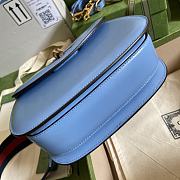 Gucci Top Handle Bag In Blue Leather 675797 Size 21 x 15 x 7 cm - 4