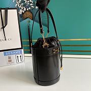 Gucci Horsebit 1955 Small Bucket Bag Black 637115 Size 14 x 16 x 14 cm - 4