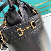 Gucci Horsebit 1955 Small Bucket Bag Black 637115 Size 14 x 16 x 14 cm - 2