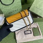 Gucci GG Marmont Yellow/White 574969 Size 16.5 x 10.2 x 5.1 cm - 6