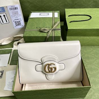 Gucci Clutch With Double G White 648935 Size 29 x 19.5 x 5 cm