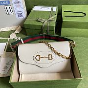 Gucci Horsebit 1955 Small Bag In White 677286 Size 26 x 16 x 4 cm - 1