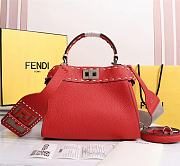 Fendi Small Peekaboo Handbag Red Size 23 x 11 x 18 cm - 4