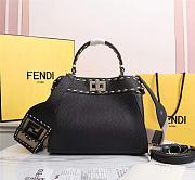 Fendi Small Peekaboo Handbag Black Size 23 x 11 x 18 cm - 4