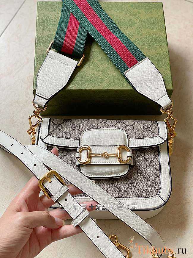 Gucci Horsebit 1955 Denim Mini Bag 2 Strap 658574 Size 20.5 x 14 x 5 cm - 1